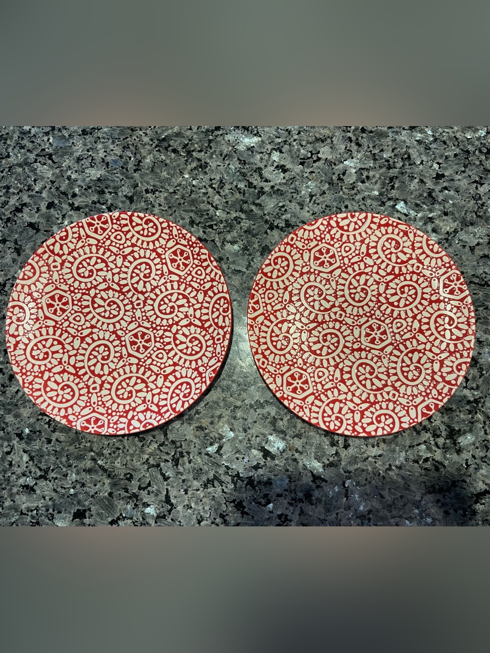 Crate & Barrel Delilah plates set of 2